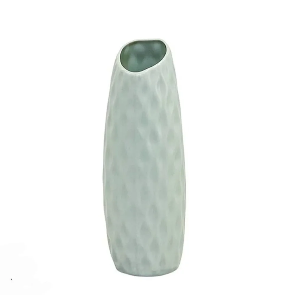 Nordic Style Plastic Vase In Sage Green BNIB